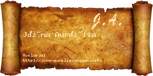 Jóna Aurélia névjegykártya